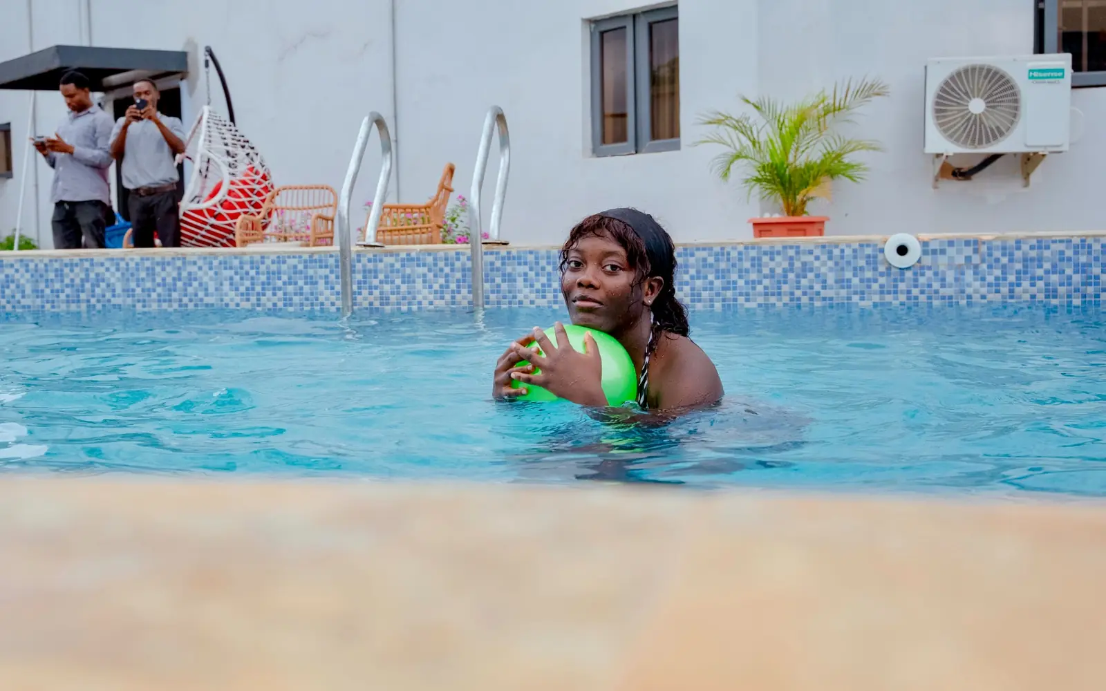 Swimming pool and water feature at Diplomat Enclave Suites